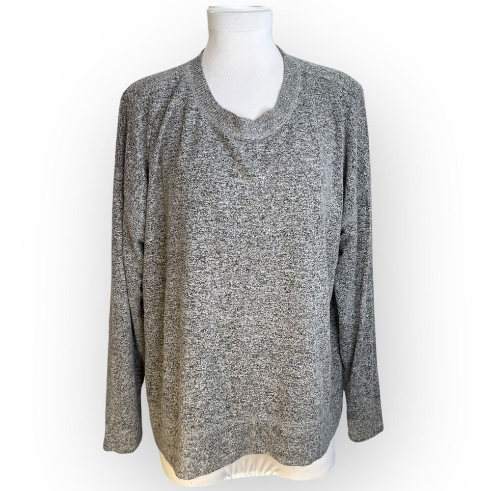Lucky Brand Heathered Grey Soft Pullover Sweater Size XL